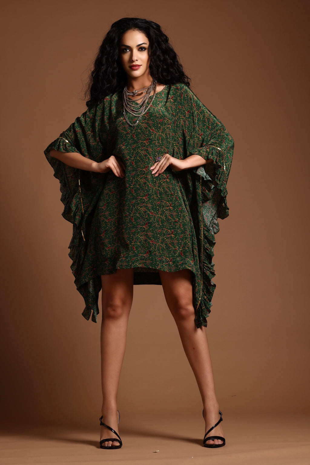 The Sita Kaftan Dress Green