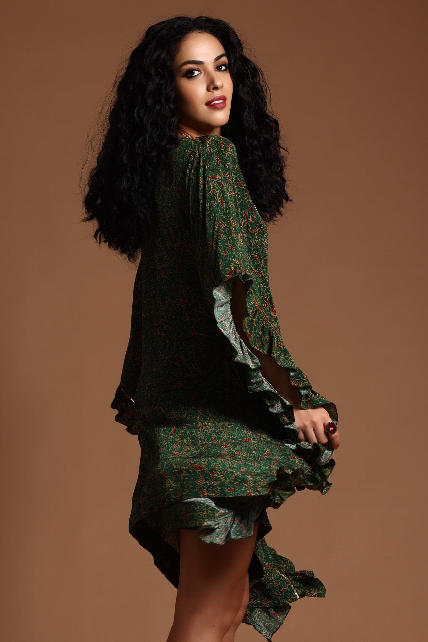 The Sita Kaftan Dress Green