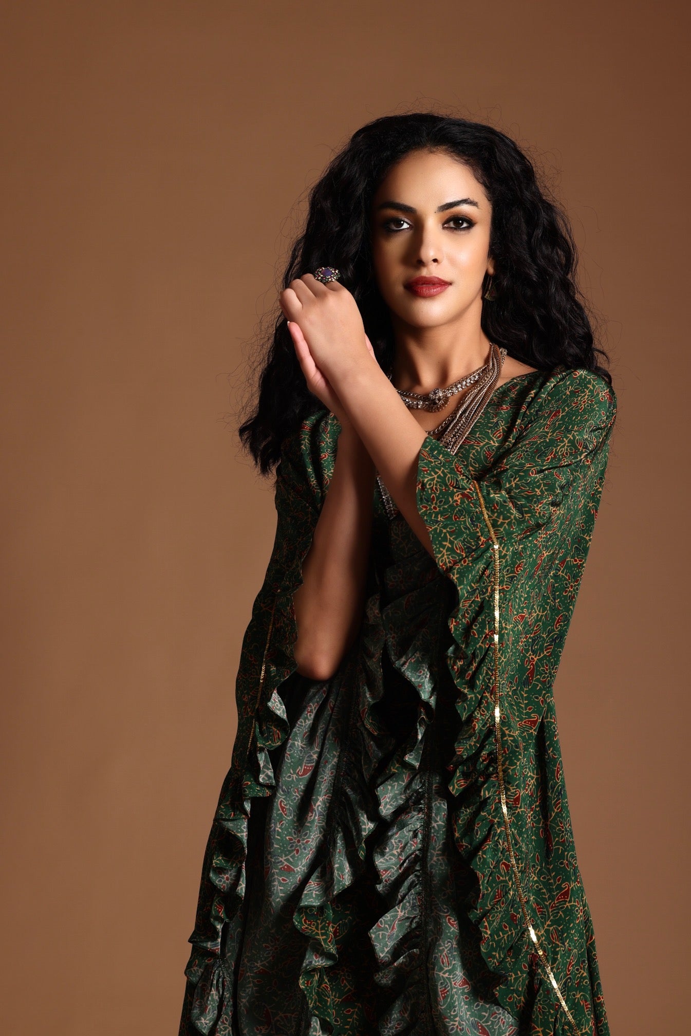 The Sita Kaftan Dress Green