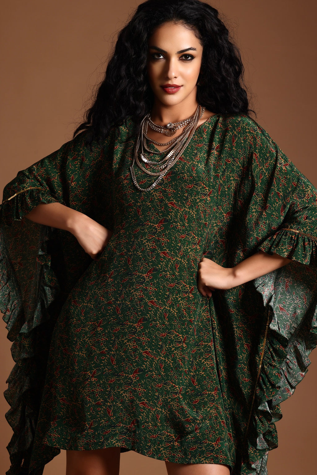 The Sita Kaftan Dress Green