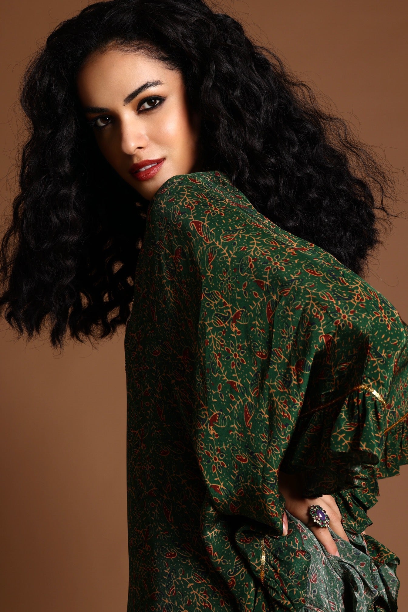 The Sita Kaftan Dress Green