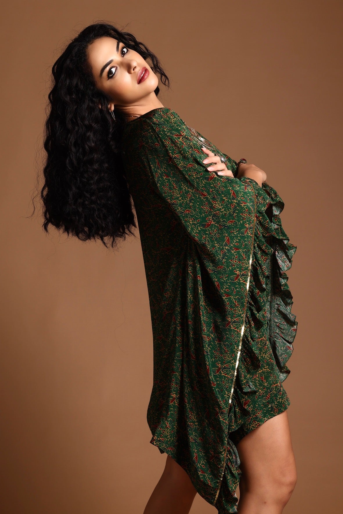 The Sita Kaftan Dress Green