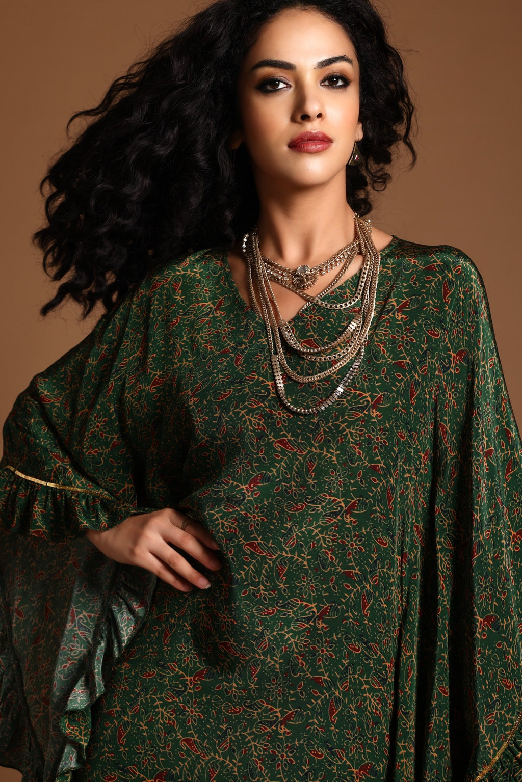 The Sita Kaftan Dress Green