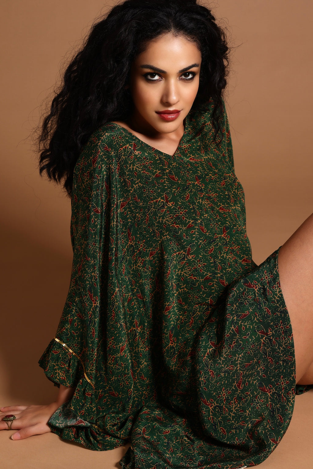 The Sita Kaftan Dress Green