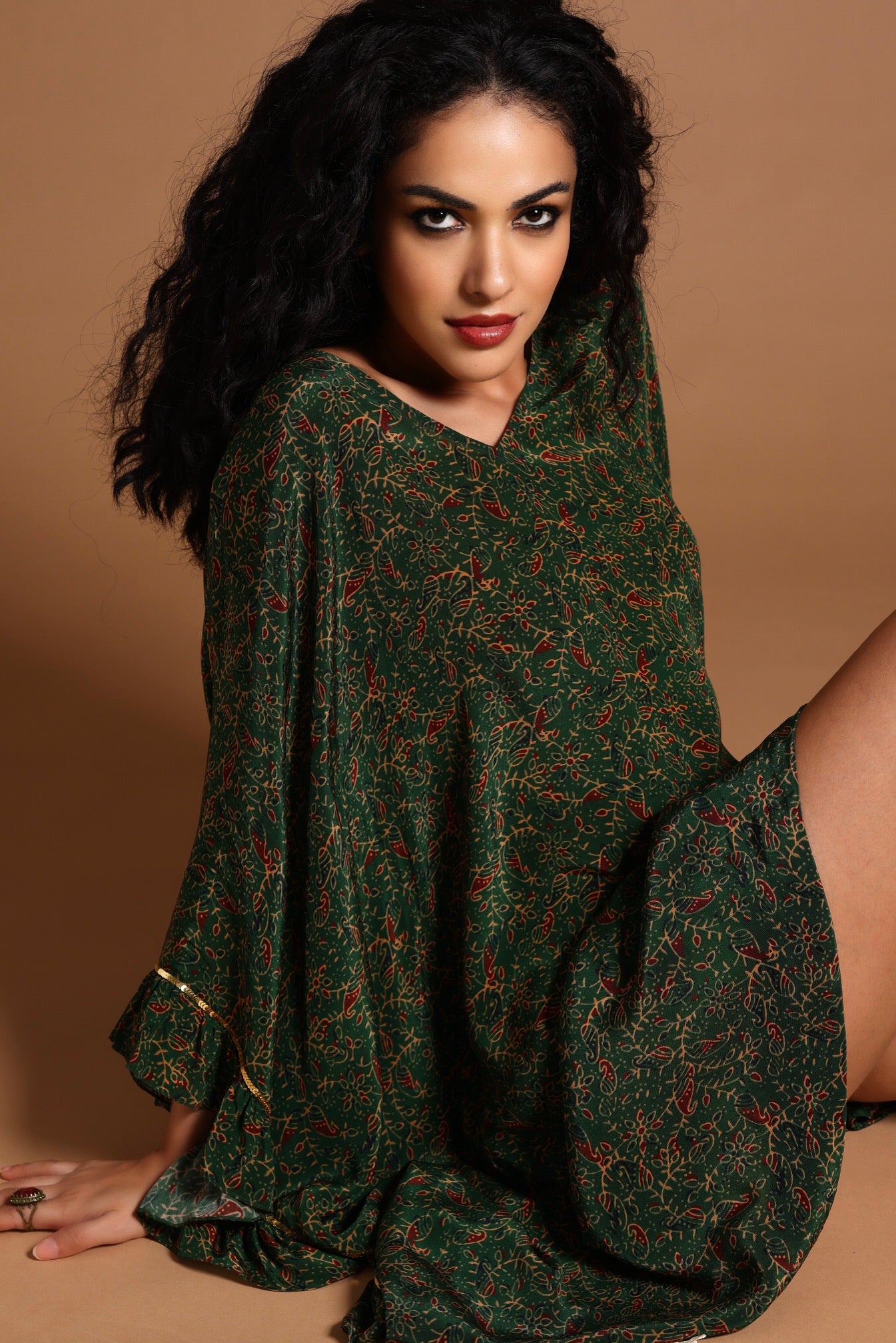 The Sita Kaftan Dress Green