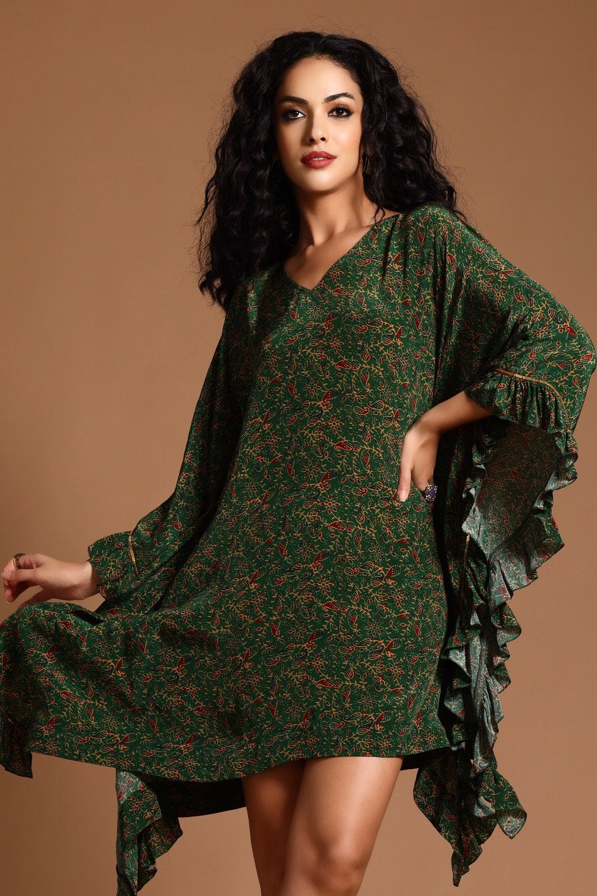 The Sita Kaftan Dress Green