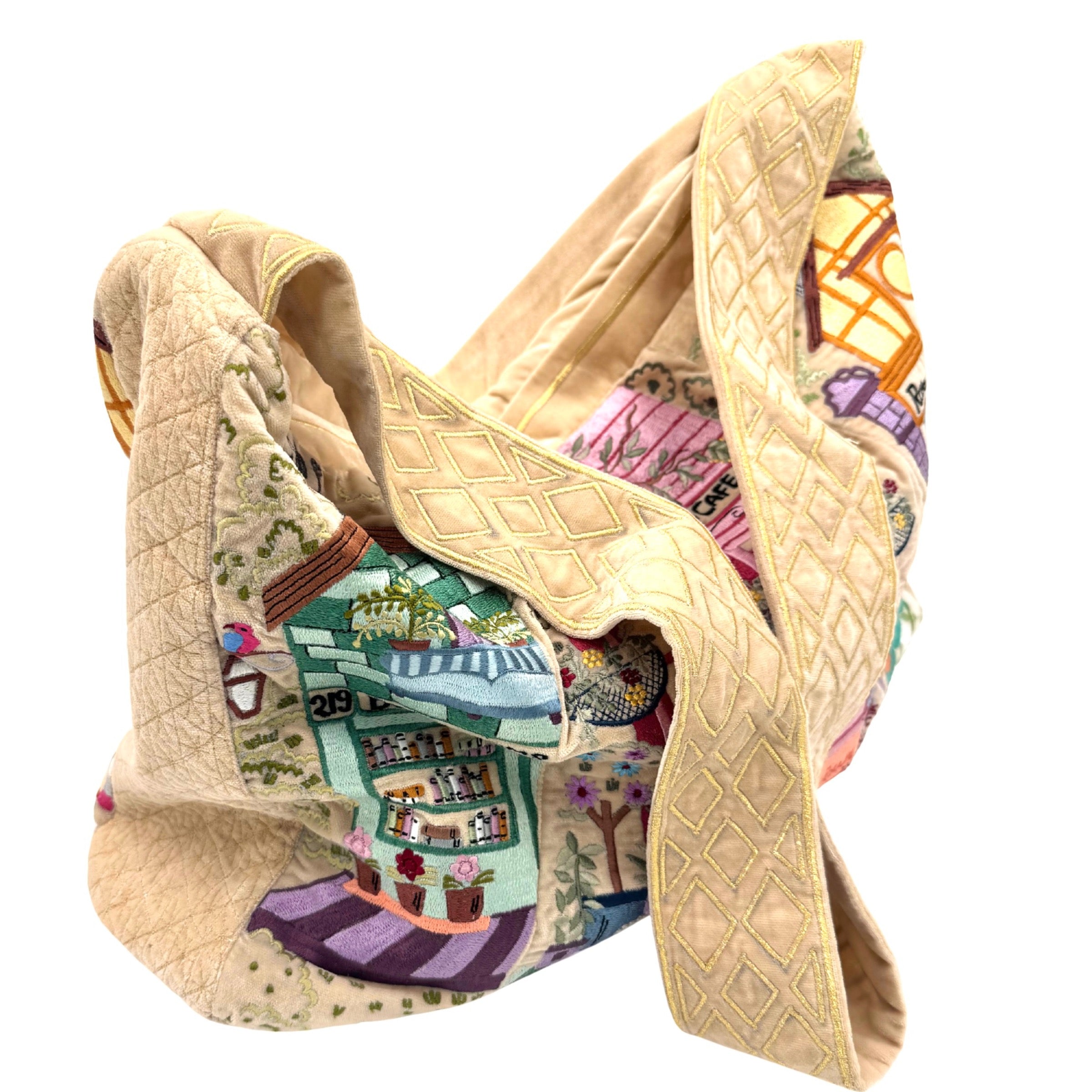 The Chelsea Luxe Tote - Butter Cream - Embroidered Tote Bag
