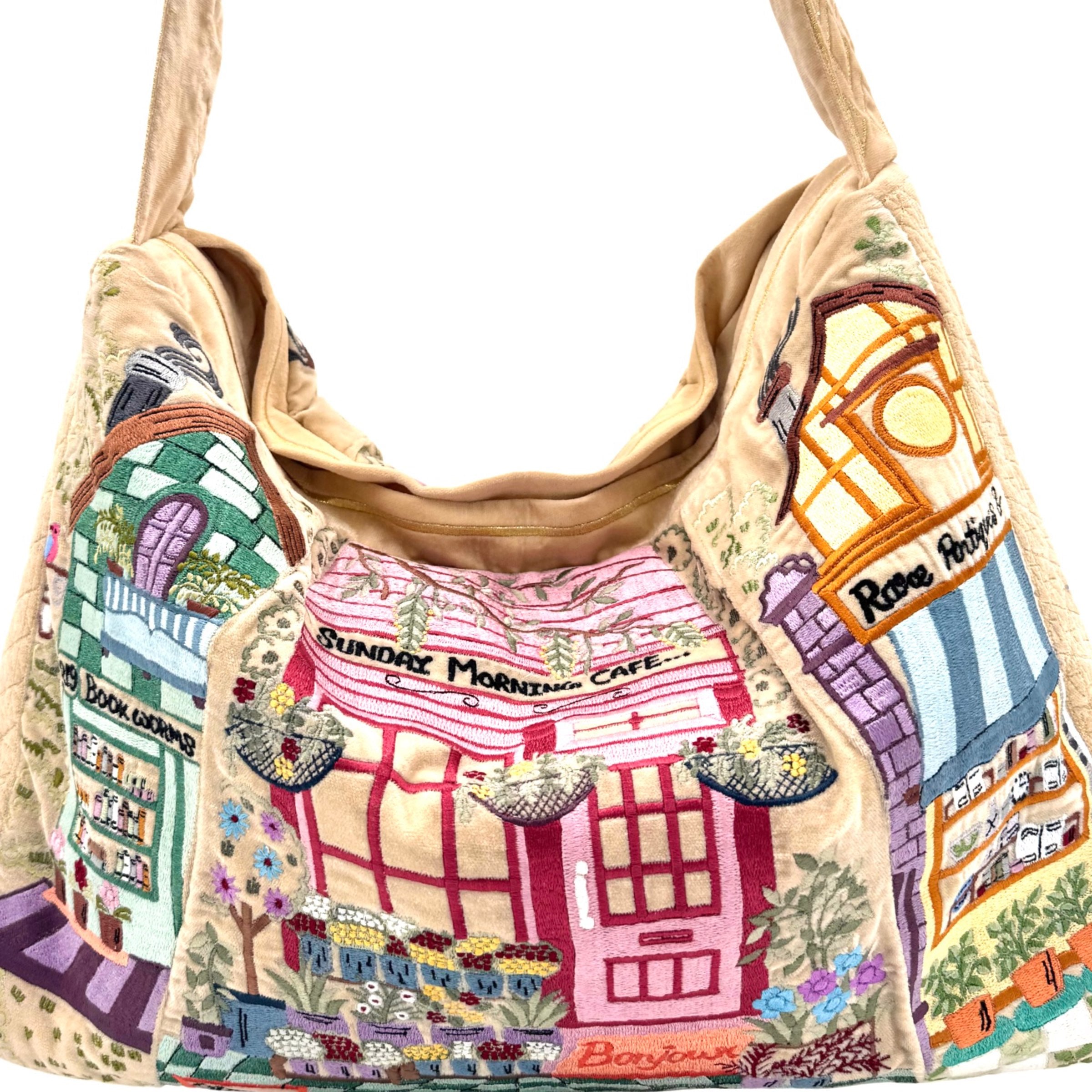 The Chelsea Luxe Tote - Butter Cream - Embroidered Tote Bag