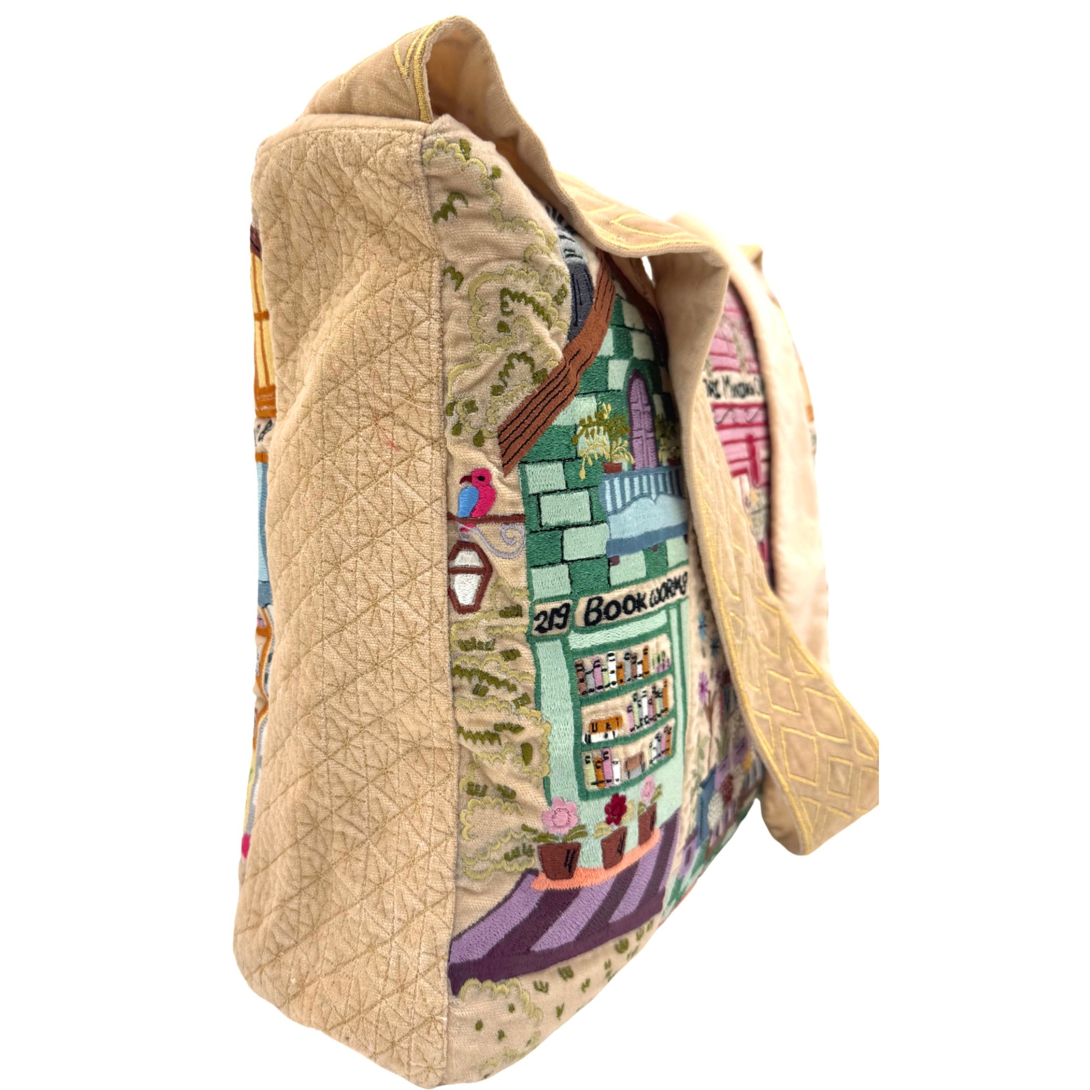 The Chelsea Luxe Tote - Butter Cream - Embroidered Tote Bag