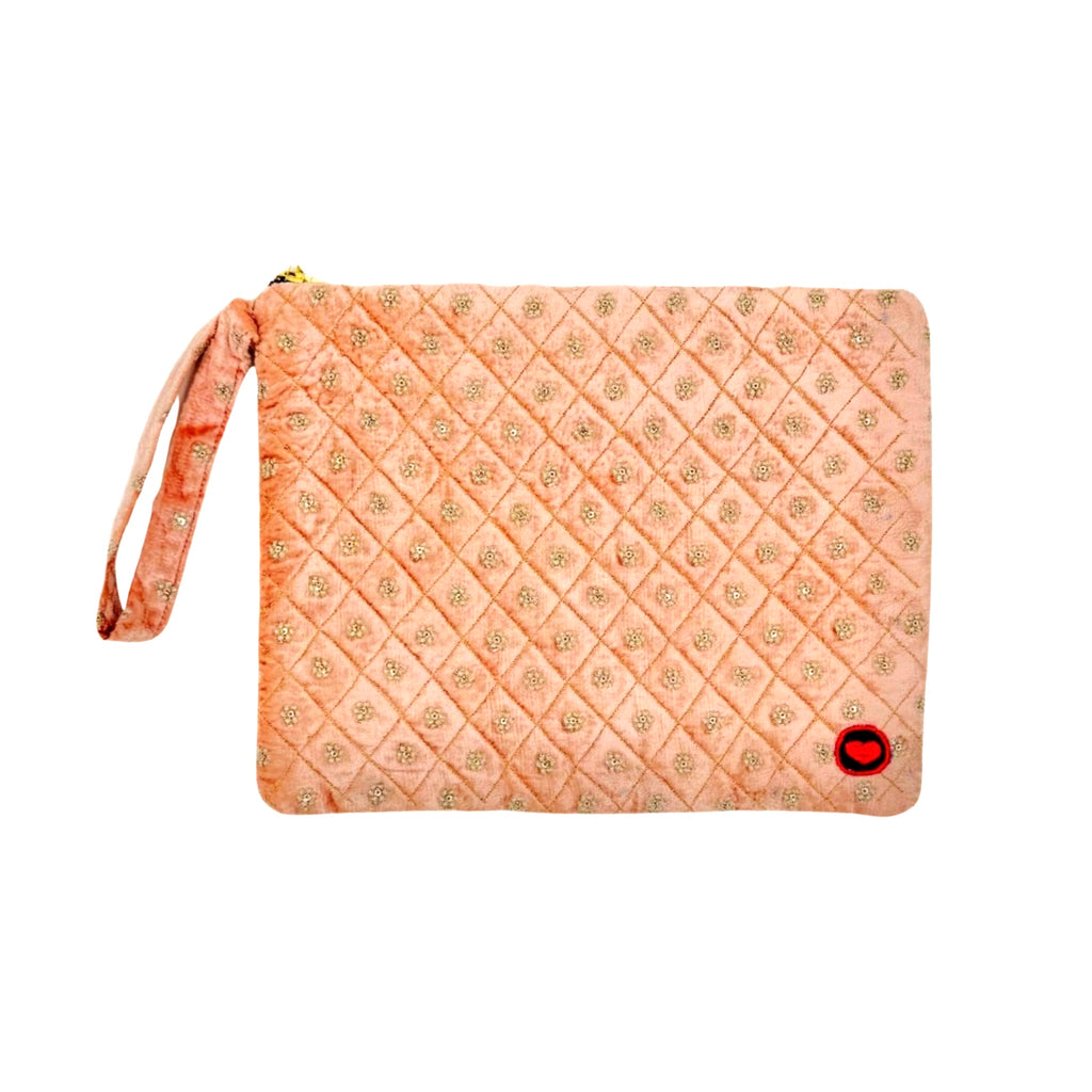 The Celeste Heart Pouch - Rose Blush