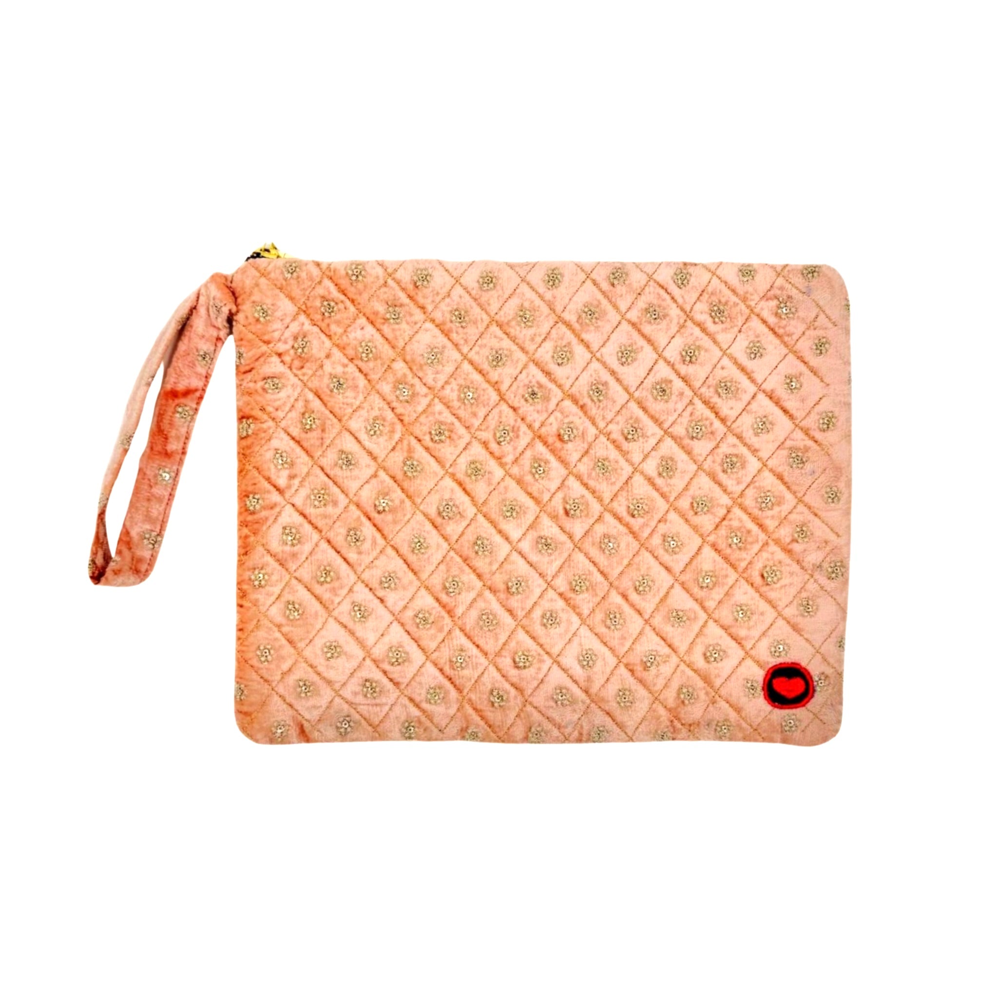 The Celeste Heart Pouch - Rose Blush