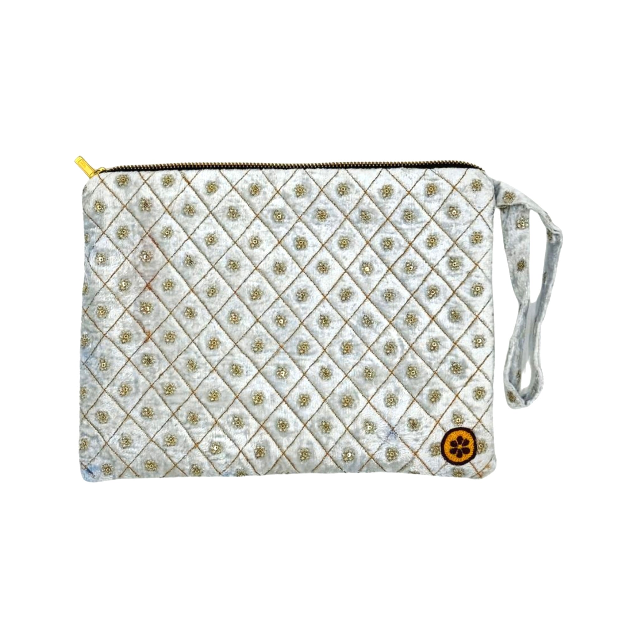 The Celeste Bloom Pouch - Sky Blue