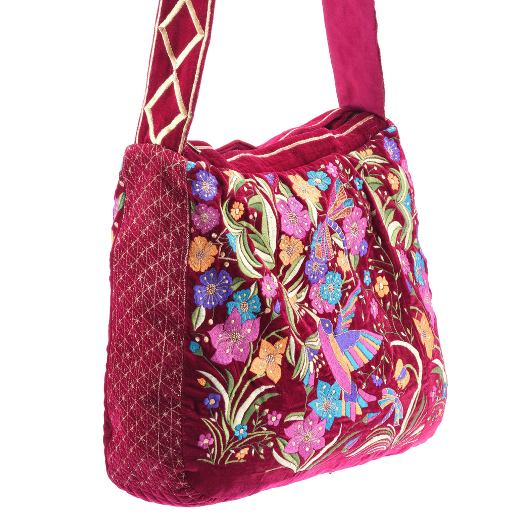 The Selena Luxe Tote Berry Red