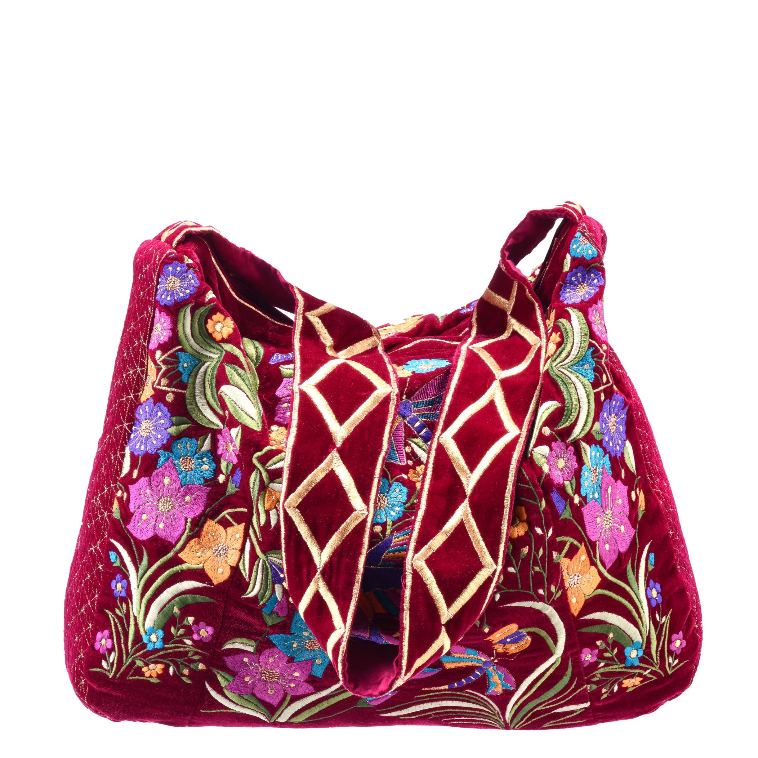 The Selena Luxe Tote Berry Red