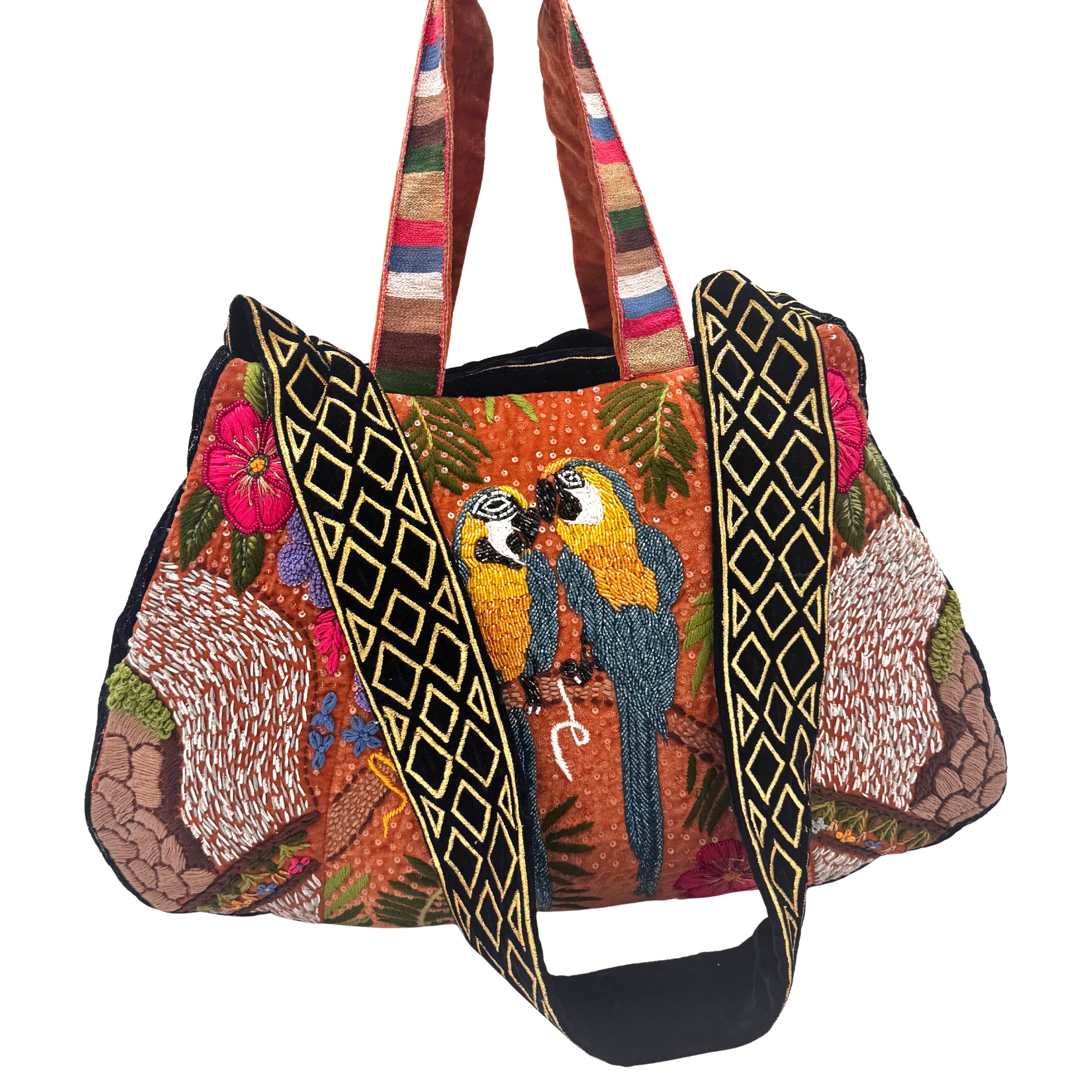 The Malibu Luxe Hobo  - Hand Embroidered Limited Edition Hobo Bag