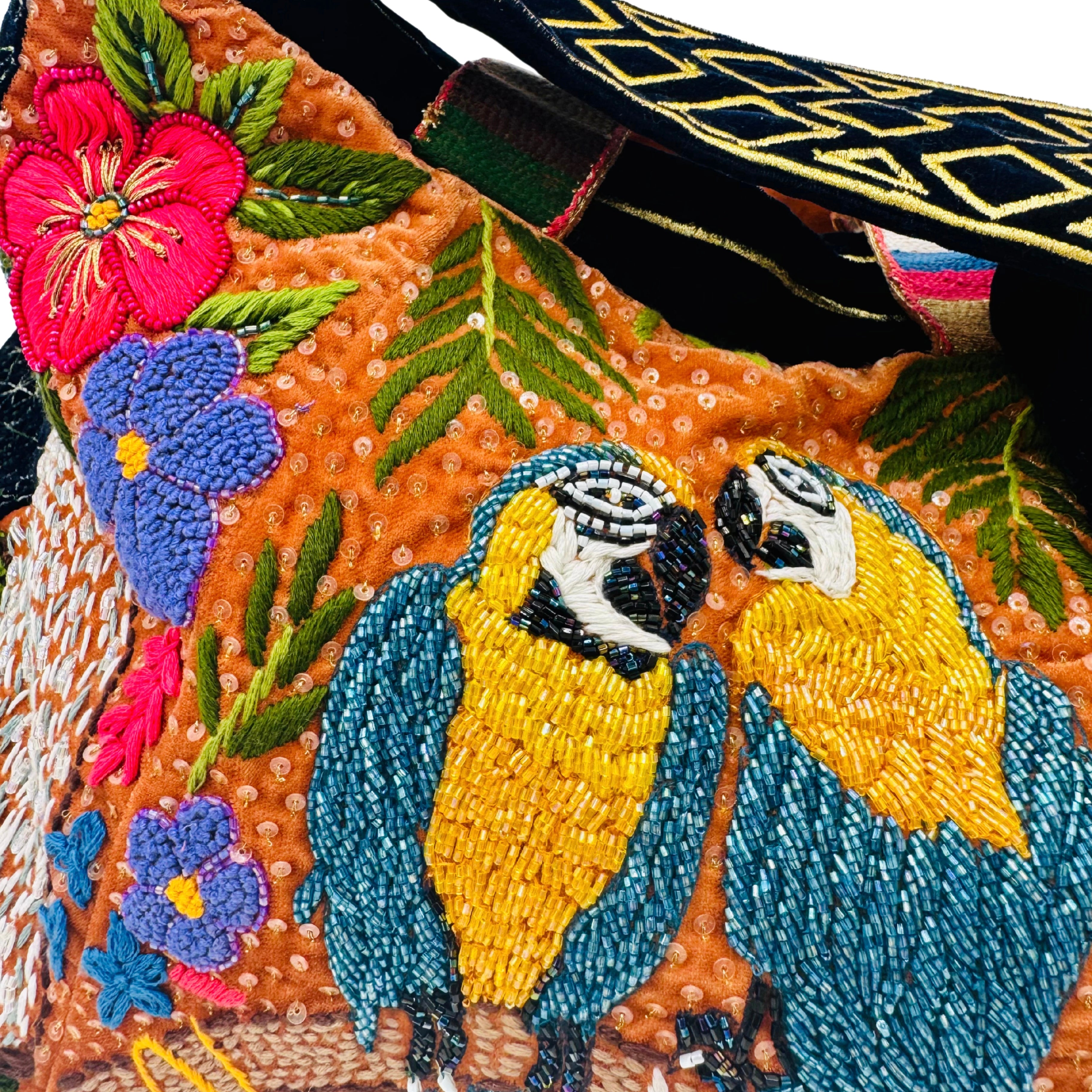 The Malibu Luxe Hobo  - Hand Embroidered Limited Edition Hobo Bag