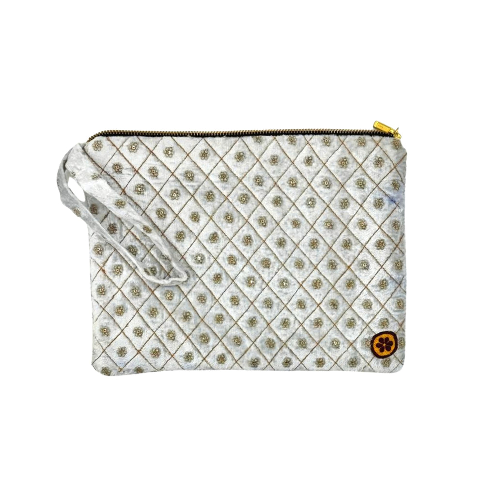 The Celeste Bloom Pouch - Sky Blue