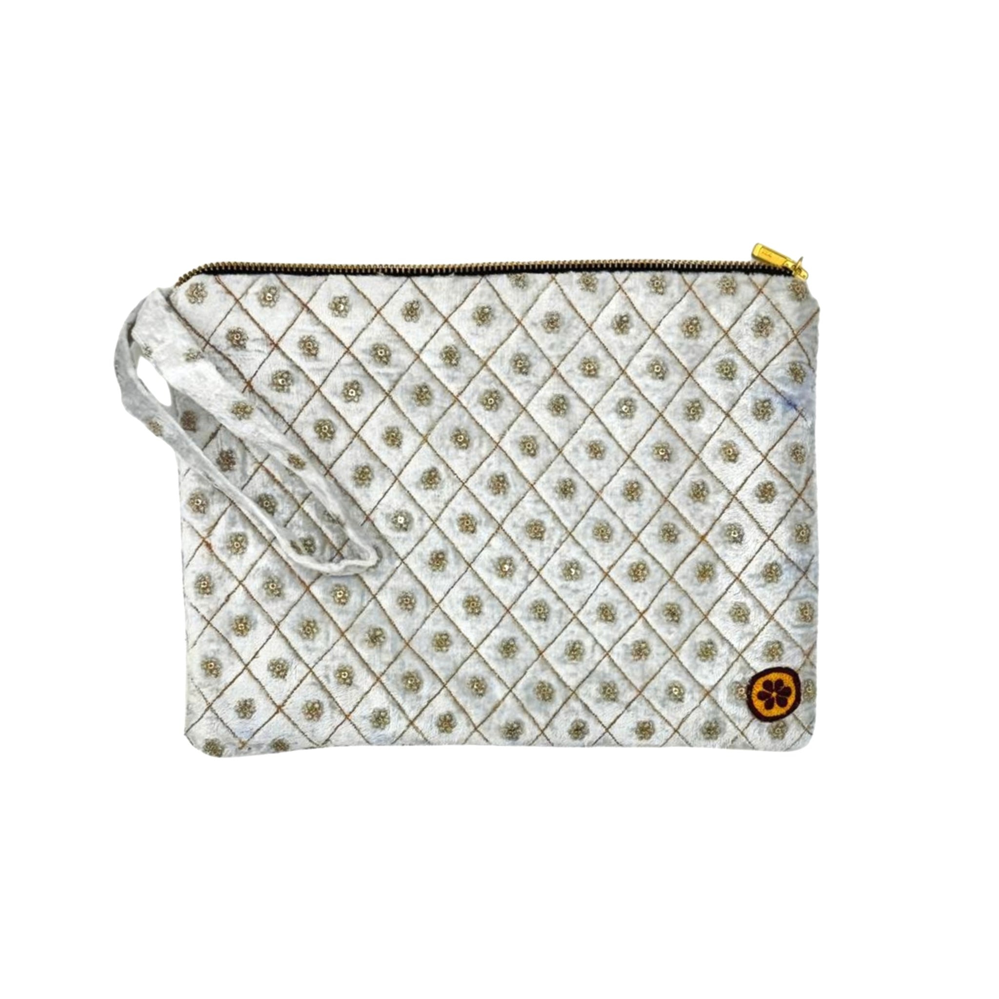 The Celeste Bloom Pouch - Sky Blue