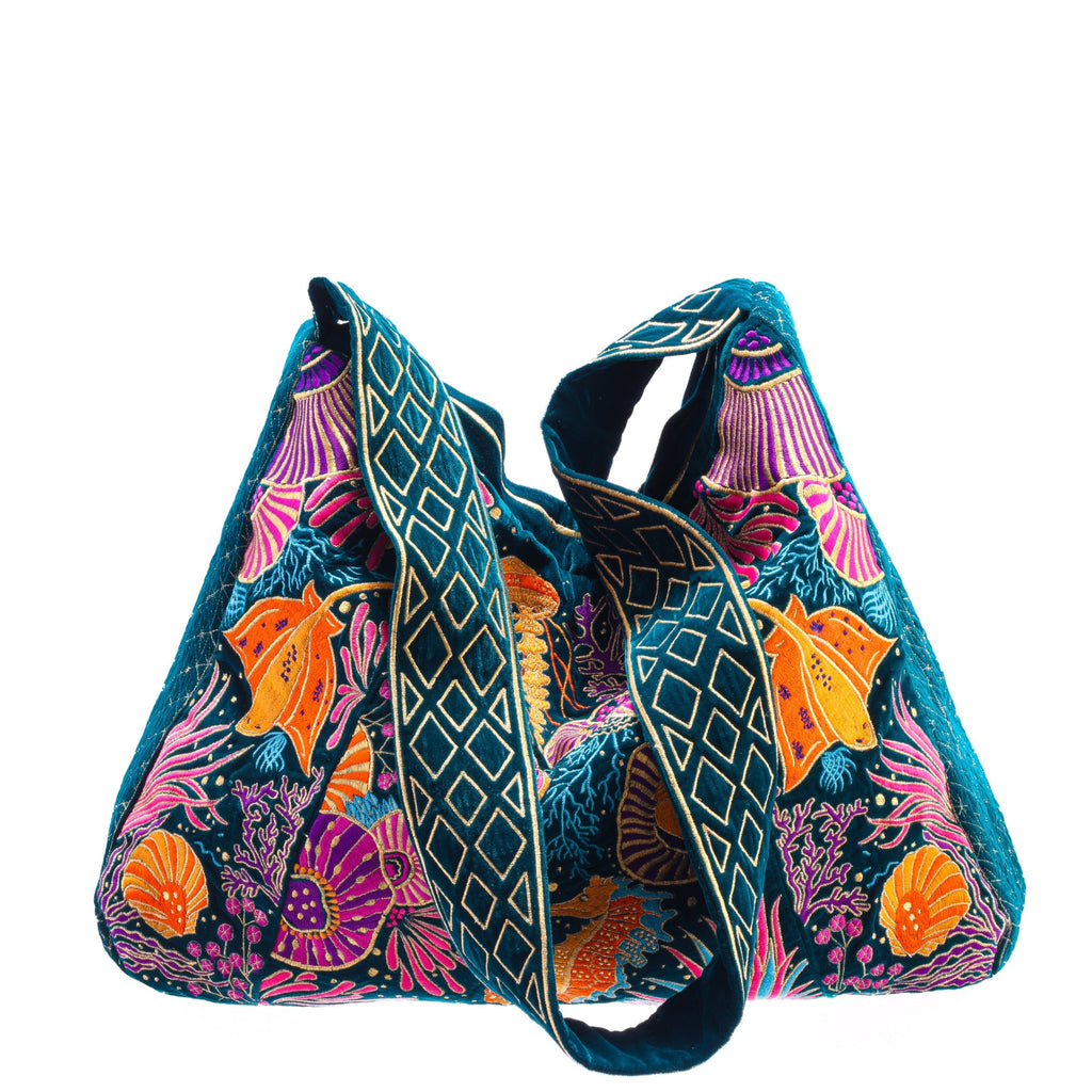 The Azores Luxe Tote Sea Green