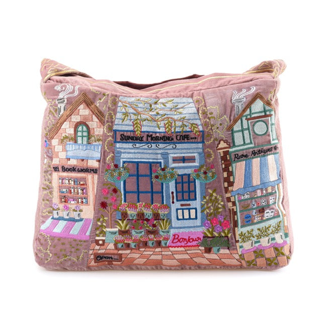 The Chelsea Luxe Tote - Dusty Rose - Embroidered Tote Bag