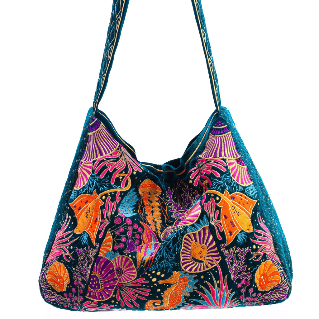 The Azores Luxe Tote Sea Green
