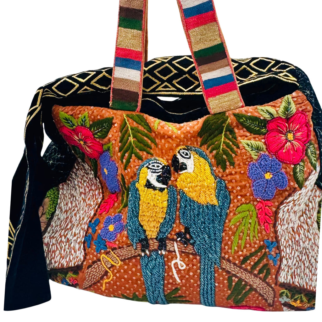 The Malibu Luxe Hobo  - Hand Embroidered Limited Edition Hobo Bag