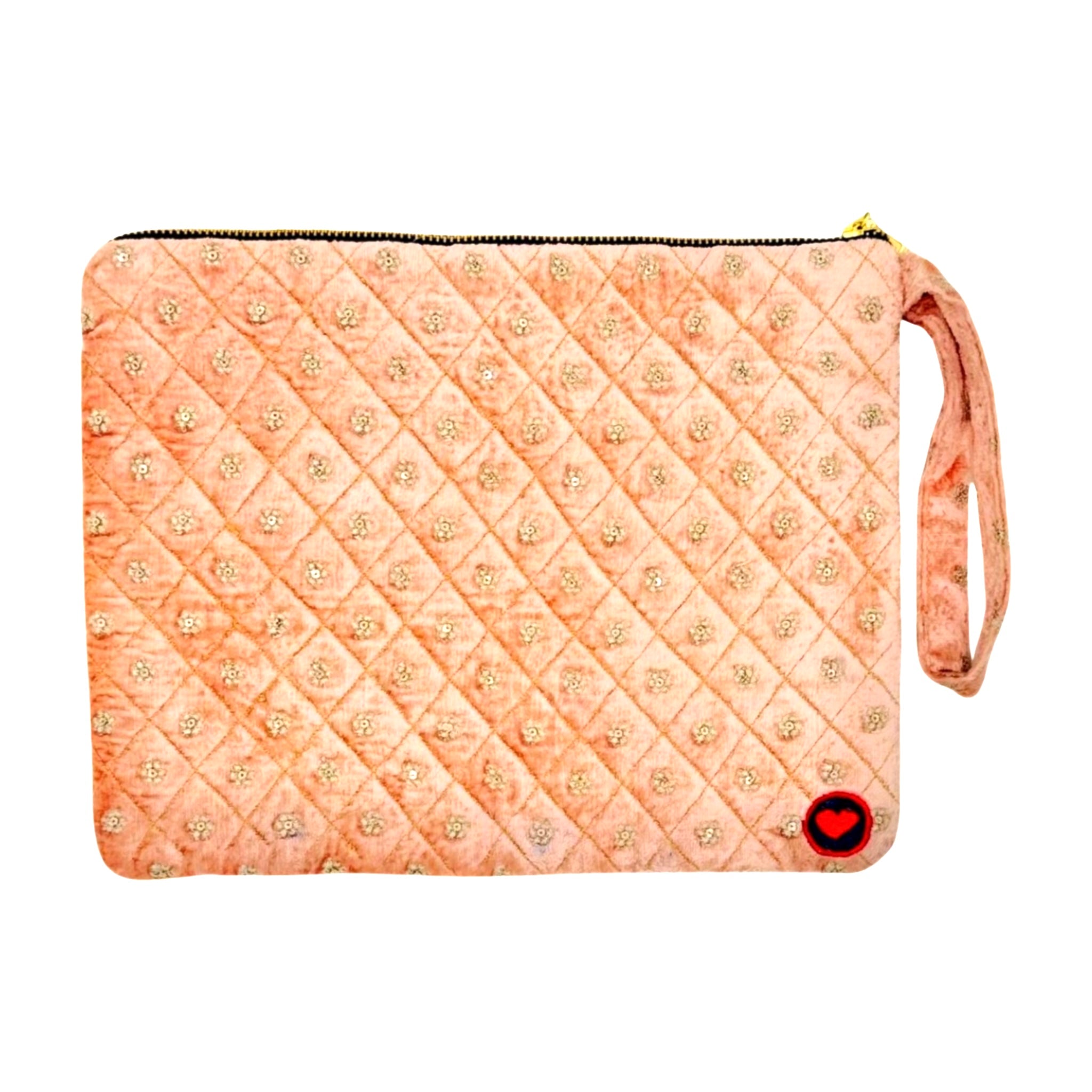The Celeste Heart Pouch - Rose Blush