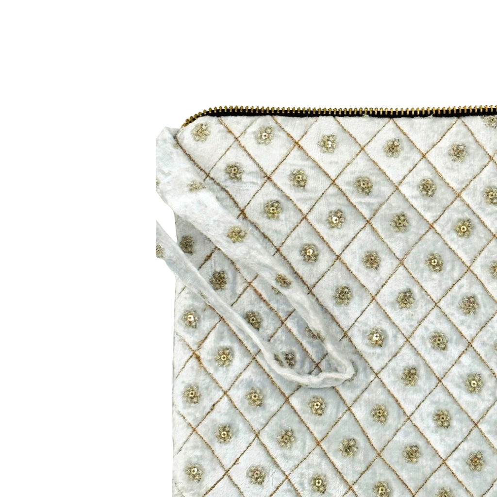 The Celeste Bloom Pouch - Sky Blue