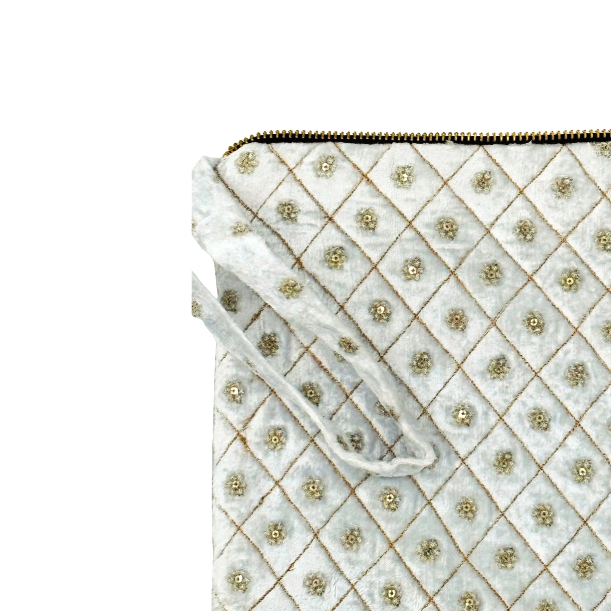 The Celeste Bloom Pouch - Sky Blue