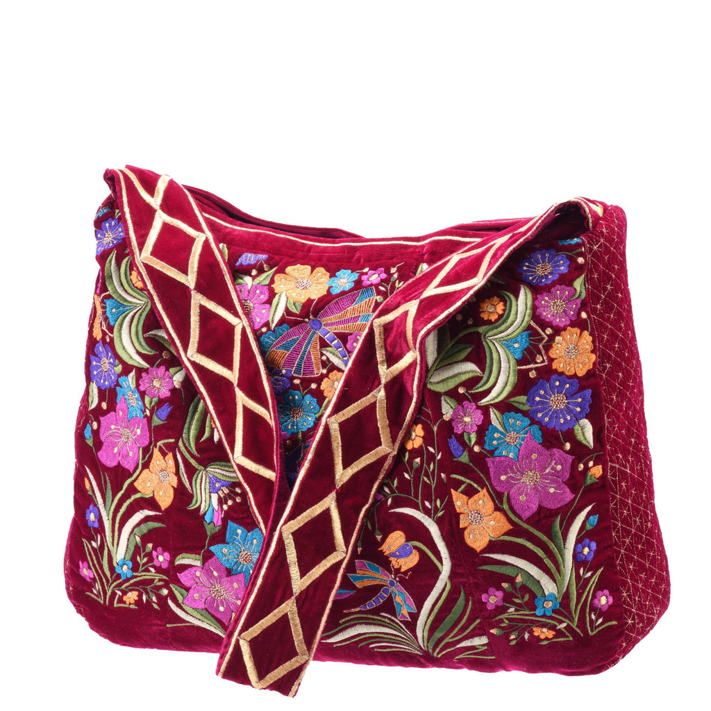 The Selena Luxe Tote Berry Red