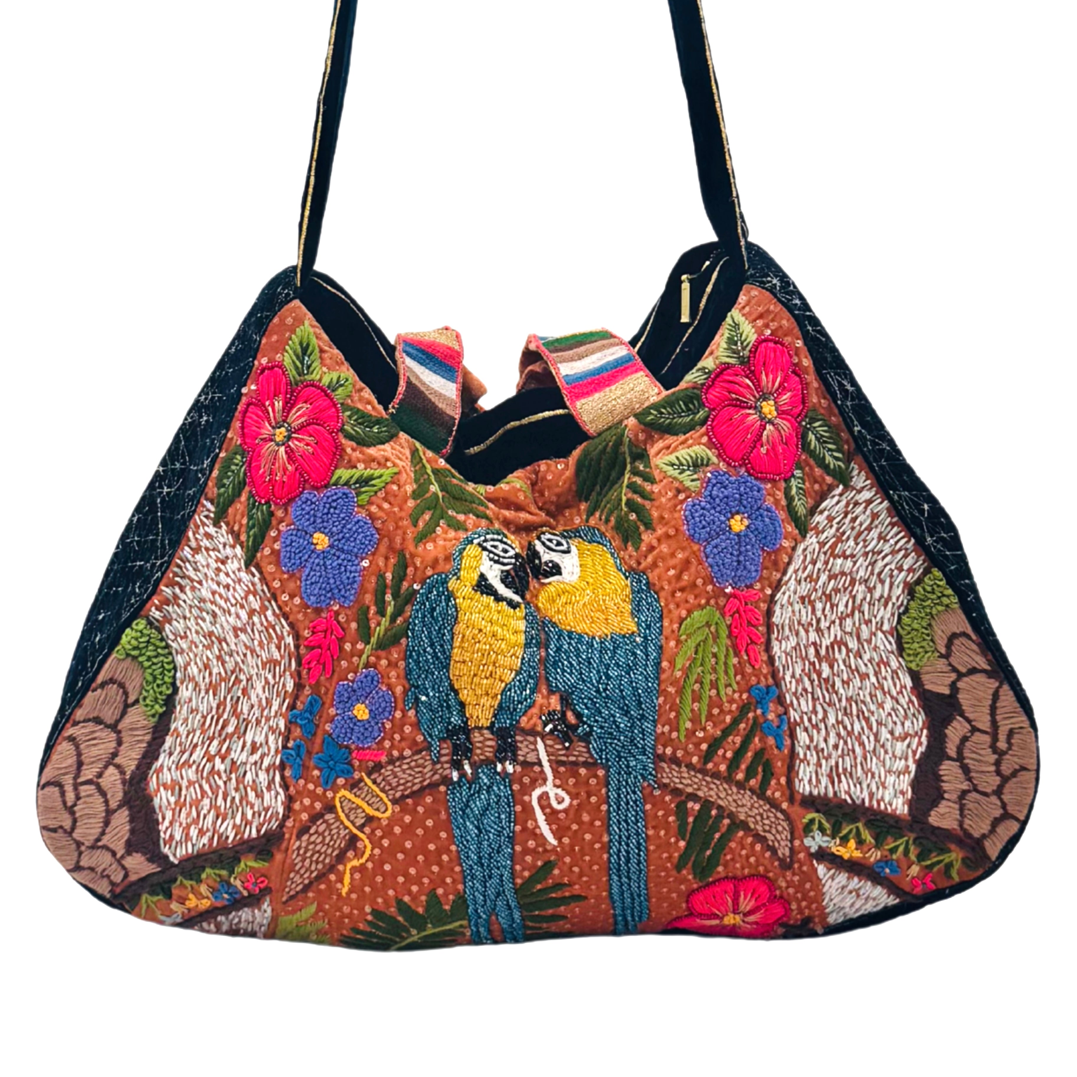 The Malibu Luxe Hobo  - Hand Embroidered Limited Edition Hobo Bag