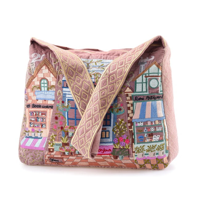 The Chelsea Luxe Tote - Dusty Rose - Embroidered Tote Bag