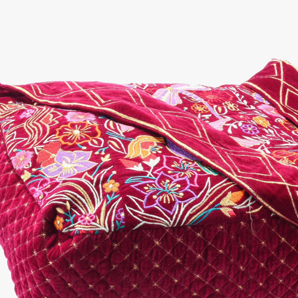 The Selena Luxe Tote Berry Red Light