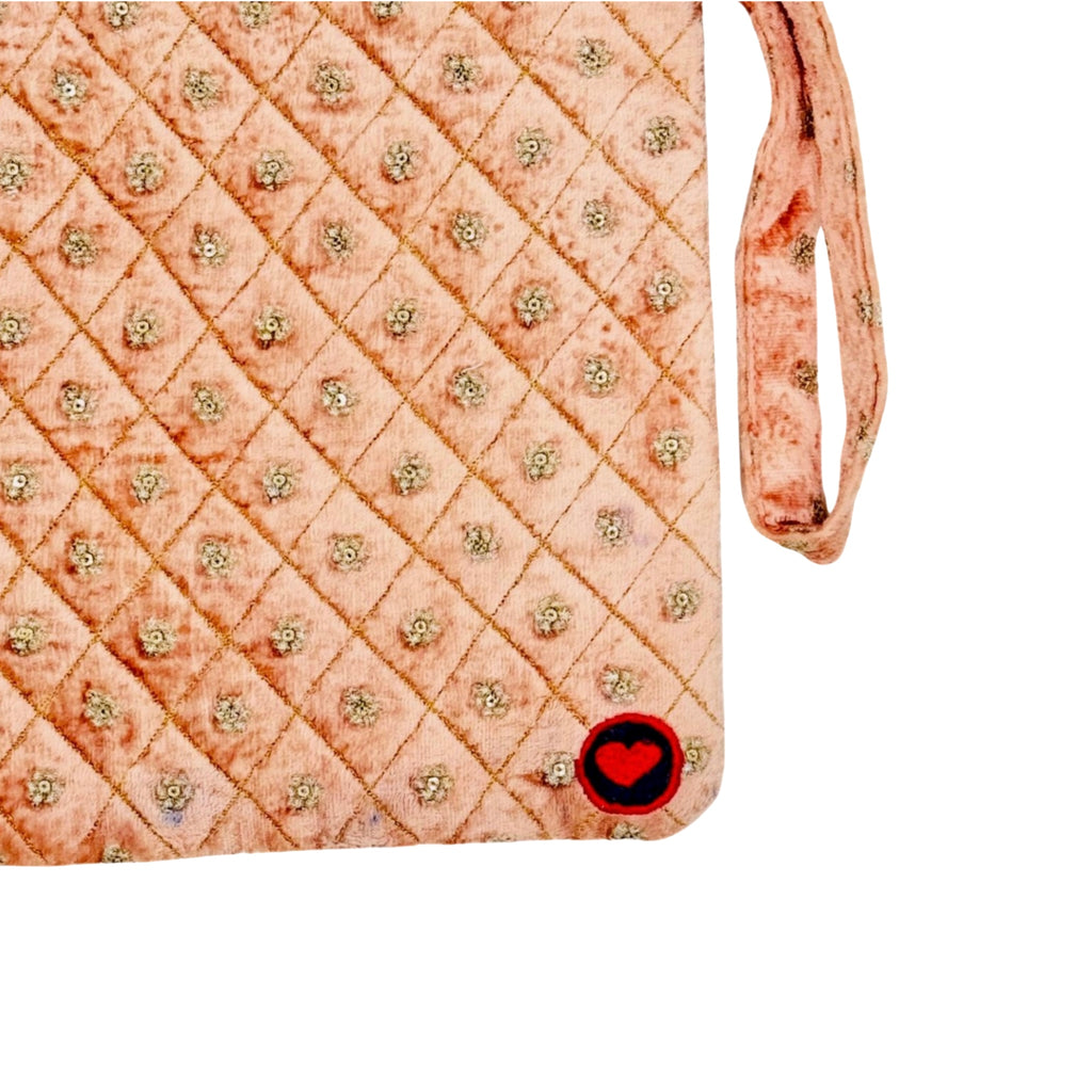 The Celeste Heart Pouch - Rose Blush