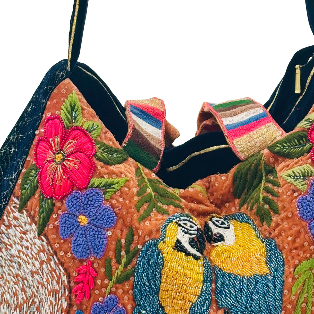 The Malibu Luxe Hobo  - Hand Embroidered Limited Edition Hobo Bag