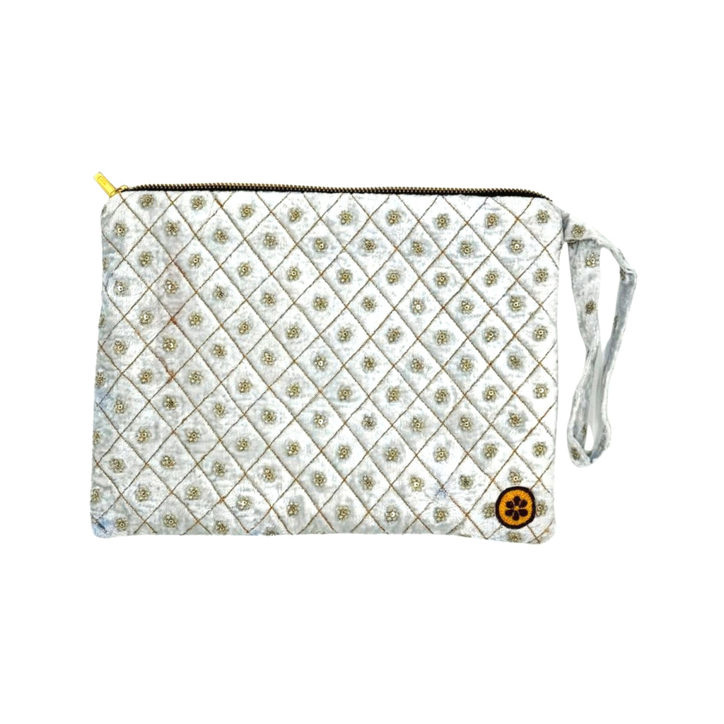 The Celeste Bloom Pouch - Sky Blue