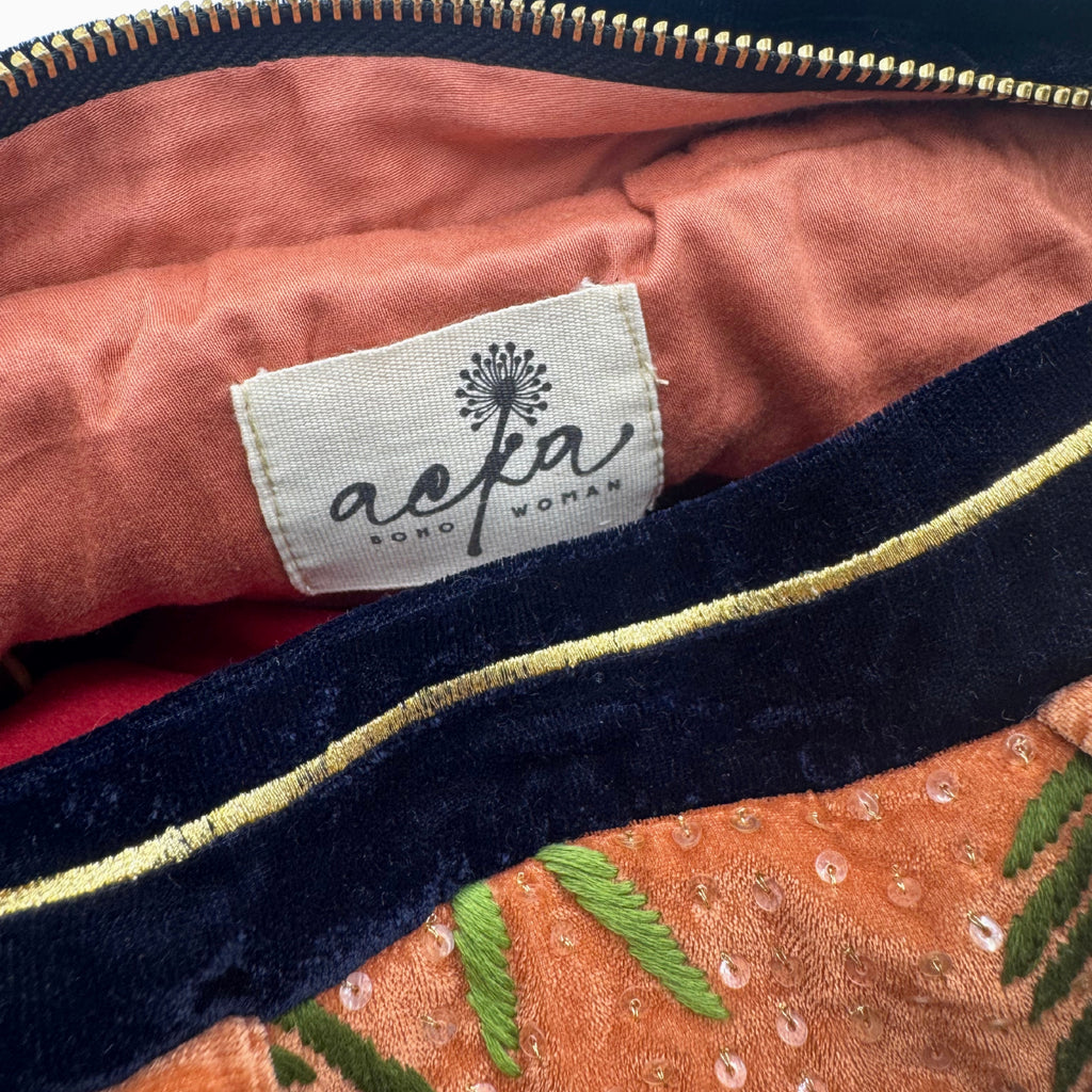 The Malibu Luxe Hobo  - Hand Embroidered Limited Edition Hobo Bag