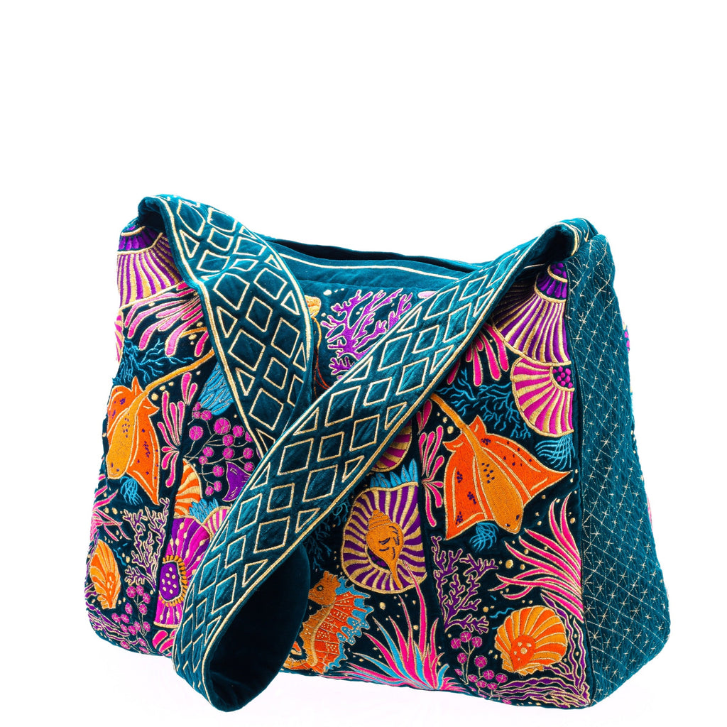 The Azores Luxe Tote Sea Green