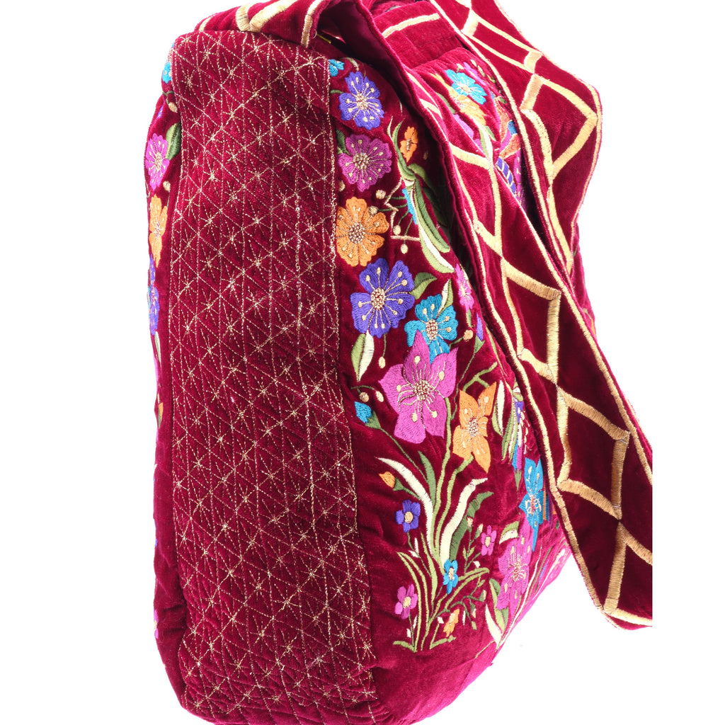 The Selena Luxe Tote Berry Red