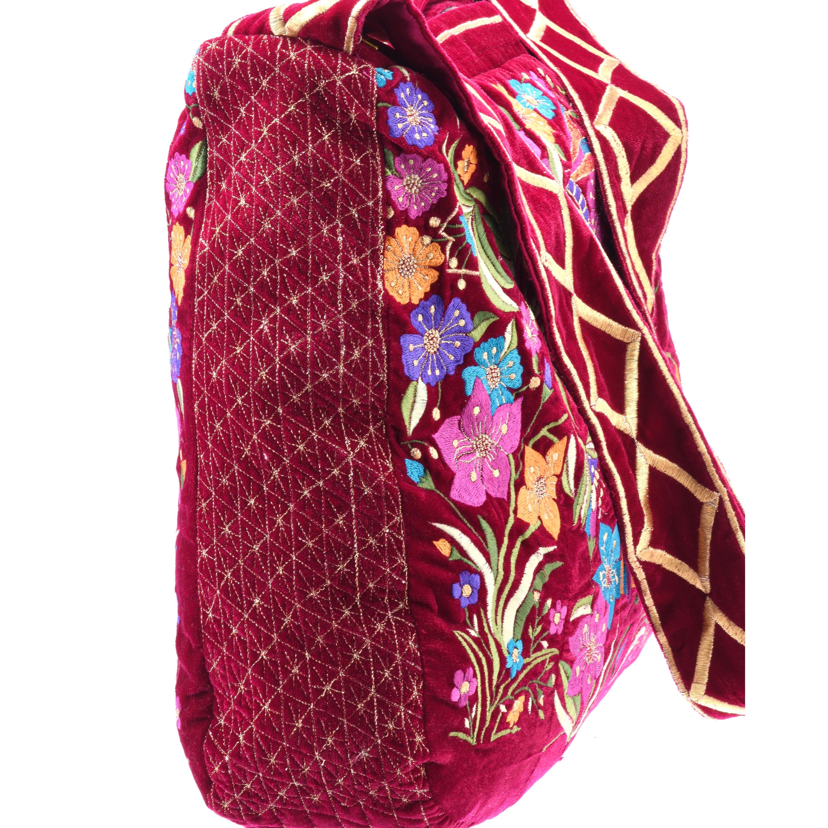 The Selena Luxe Tote Berry Red