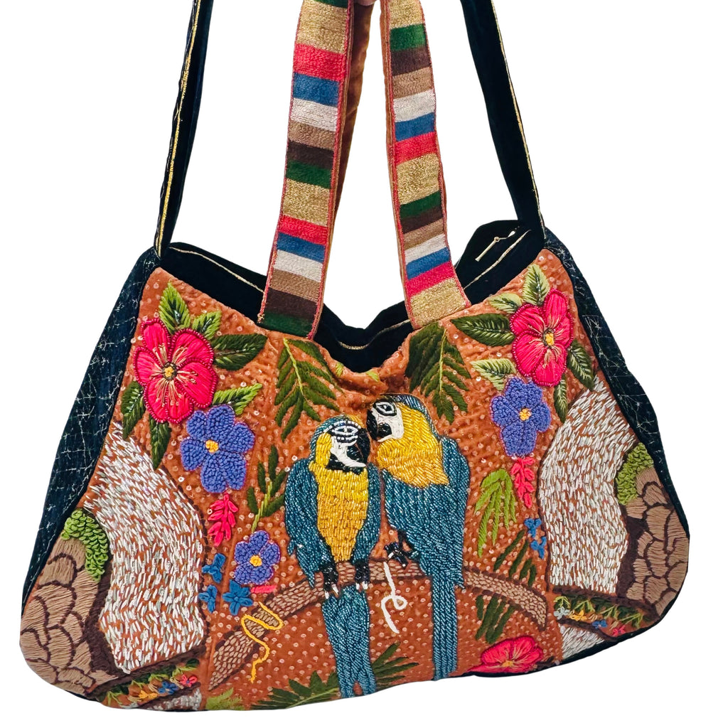 The Malibu Luxe Hobo  - Hand Embroidered Limited Edition Hobo Bag