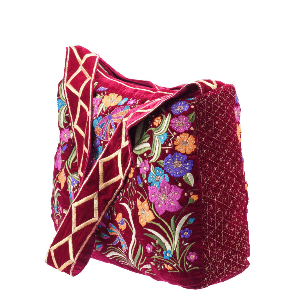 The Selena Luxe Tote Berry Red