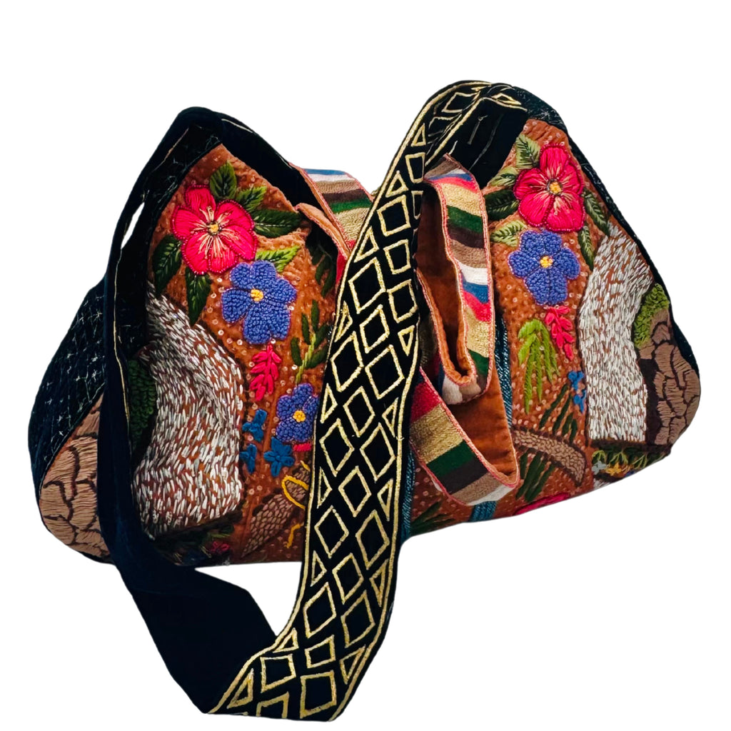 The Malibu Luxe Hobo  - Hand Embroidered Limited Edition Hobo Bag