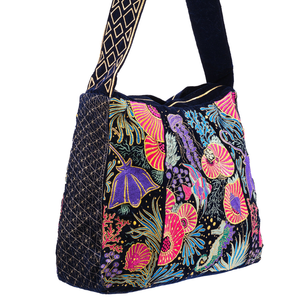 The Azores Luxe Tote Deep Blue