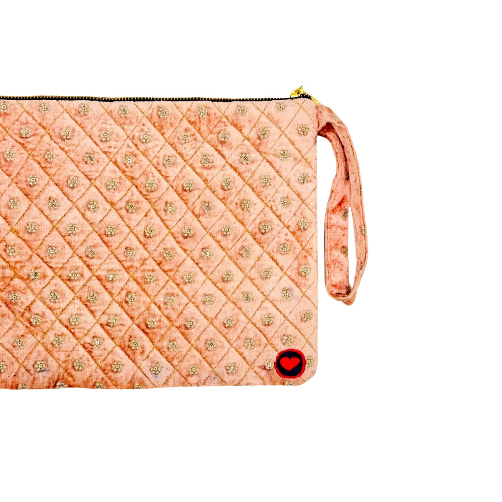The Celeste Heart Pouch - Rose Blush